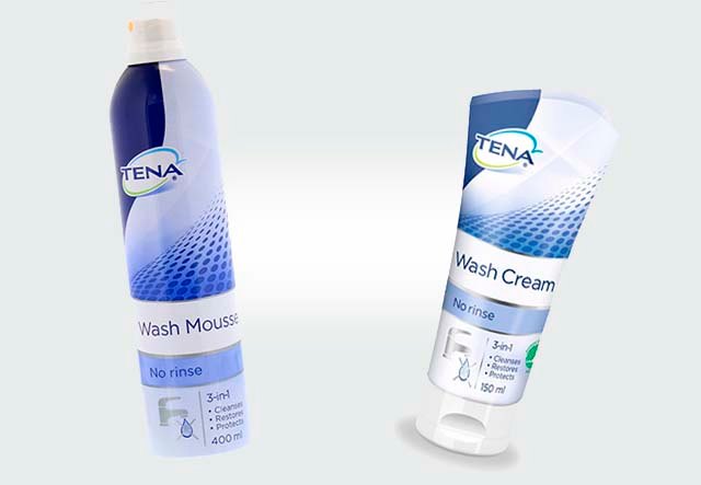 TENA Wash Mousse и TENA Wash Cream